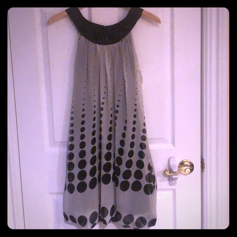 Black and white sheer dress size small